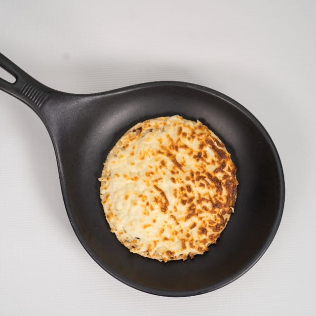 Arepa with cheese.